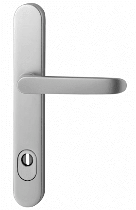 Dieckmann Alu-Rahmen-1/2-Garnitur außen mit Drücker R9, Serie Kronos, 8mm VKT, 92 ZA,, R9/145 F05