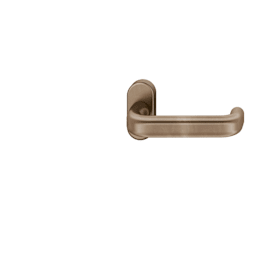 FSB Halbgarnitur Drückerlochteil oval 8 mm Vierkant Bronze patiniert gewachst Haustür Rohrrahmen innen John Pawson Design