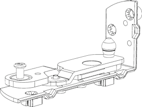 Winkhaus DK-Ecklager, verdeckt liegend, DIN Links, EL.K.SE.28, Stahl, silber 4938665