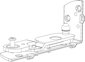 Winkhaus DK-Ecklager, verdeckt liegend, DIN Links, EL.K.SE.166, Stahl, silber 4938490