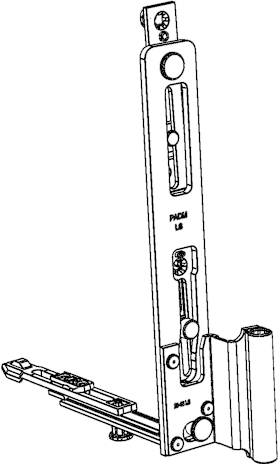 Winkhaus Flügellager, aufliegend, DIN Links, Stahl, weiß, verkehrsweiß, pulverbeschichtet 4995739
