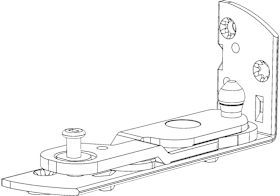 Winkhaus DK-Ecklager, verdeckt liegend, DIN Rechts, EL.K.SE.60, Stahl, silber 5019222