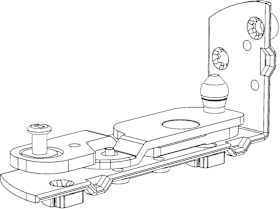 Winkhaus DK-Ecklager, verdeckt liegend, DIN Links, EL.K.SE.60, Stahl, silber 5019223