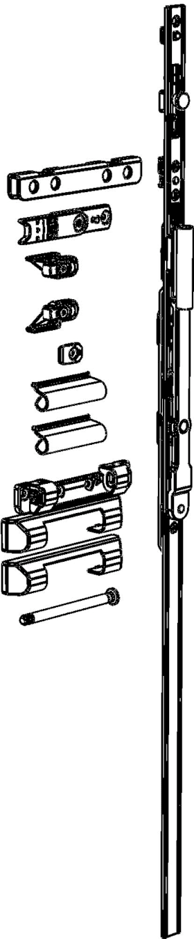 Winkhaus Drehkipp-Scherenlag., RB.K, 18-9, Stahl silber silber verzinkt, DIN Links-Rechts 5087570