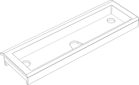 Winkhaus Formteil, für Unterlegteil, FT.VS, 60, DIN Links-Rechts, grau, zum Klemmen 5095900