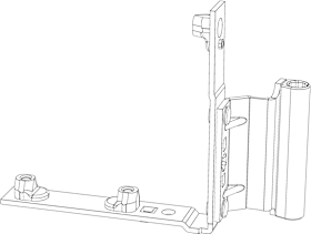 Winkhaus Flügellager, FWV 18-13-12, aufliegend, DIN Links, Stahl, silber, titanfarbig, vz 5101080