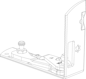 Winkhaus DK-Ecklager, verdeckt liegend, DR, EL.H.IF-N.29-13-13, Stahl, silber, verzinkt 5101749