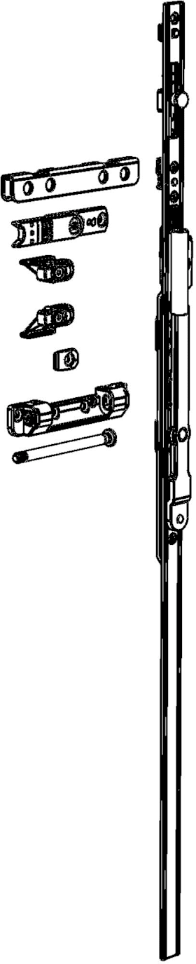 Winkhaus Drehkipp-Scherenlager, RB.K, 18-13, Stahl Si titanfarbig pulverbeschichtet, DL-R 5102012