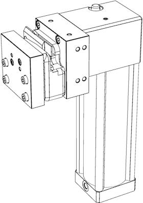 Fenster-Stanze, Winkel, Länge 371,5mm, activPilot, SOMATEC WI, DIN Links
