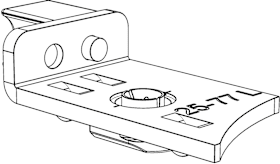 Winkhaus Drehkipp-Adapterplatte,A.SE,DIN Links,Stahl silber verzinkt,NL13mm 5098594