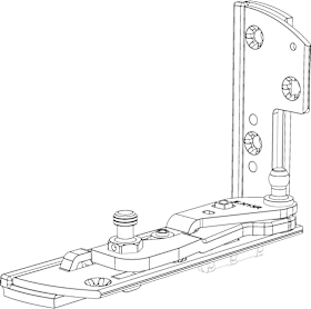 Winkhaus DK-Ecklager, verdeckt liegend, DR, EL.K.IF-N.169, Stahl, silber, verzinkt 5100450