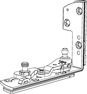 Winkhaus DK-Ecklager, verdeckt liegend, DL, EL.K.IF-N.166, Stahl, silber, verzinkt 5100453