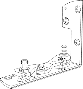 Winkhaus DK-Ecklager, verdeckt liegend, DL, EL.K.IF-N.262, Stahl, silber, verzinkt 5100463
