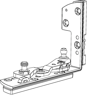 Winkhaus DK-Ecklager, verdeckt liegend, DL, EL.K.IF-N.161, Stahl, silber, verzinkt 5100521