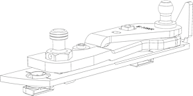 Winkhaus DK-Ecklager, verdeckt liegend, DR, EL.A.IF-N.78, Stahl, silber, verzinkt 5102991