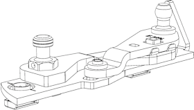 Winkhaus DK-Ecklager, verdeckt liegend, DL, EL.A.IF-N.78, Stahl, silber, verzinkt 5102992