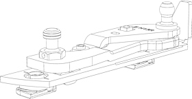 Winkhaus DK-Ecklager, verdeckt liegend, DR, EL.A.IF-N.87, Stahl, silber, verzinkt 5102993