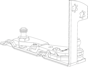 Winkhaus DK-Ecklager, verdeckt liegend, DL, EL.H.IF-N.24-13, Stahl, silber, verzinkt 5101746