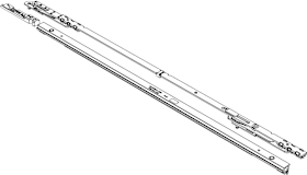 Winkhaus PS-Set Gleitschere mit Halteschiene, PPSK.ALU 1300, Aluminium, silber, verz., rs 5104606