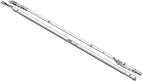 PS-Set Gleitschere mit Halteschiene, PPSK.ALU 1650, Aluminium, silber, verz., ls