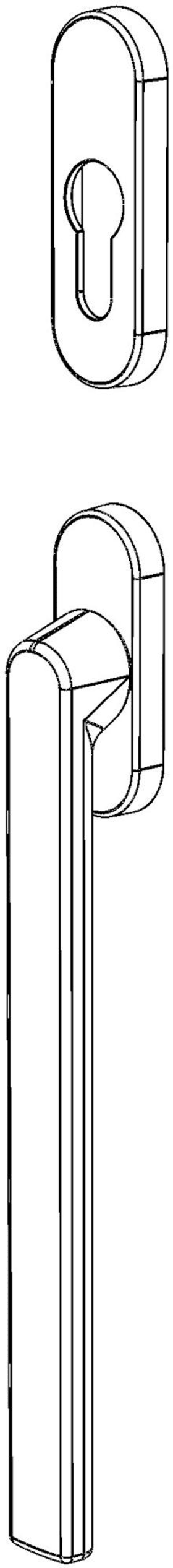 WINKHAUS Handhebel PP 502/200,abschl.,auß.,PZ,ov.,titanf. 5112927