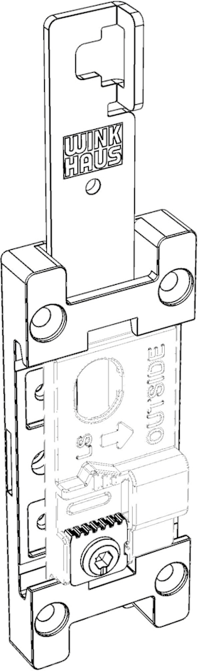 Winkhaus FT-Eckumlenkung, PPAS, DL, Stahl, silber verzinkt 5114722