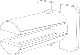 Schiebefenster-Riegelführ., PPAS.220, Mittelst., verkehrsweiß, pulverbeschichtet