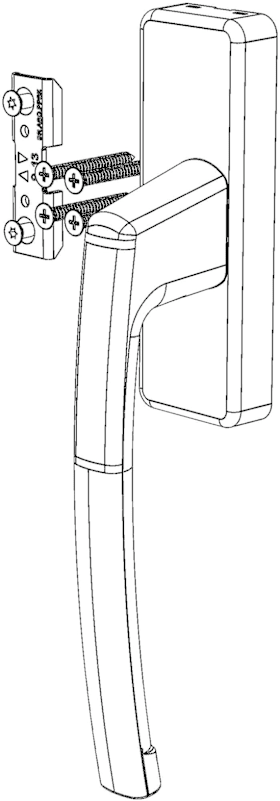 WINKHAUS Fenstergriff primePort SK ASG,eck,7,verkehrsweiß
