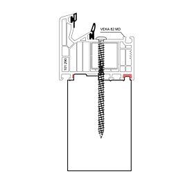 blaugelb Adapterprofil EPS VEKA T/82 70x50x1200MM VEKA 82, BAUTIEFE T/82