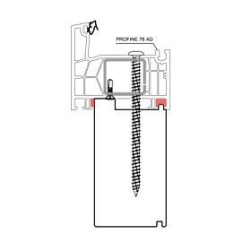 blaugelb Adapterprofil EPS PROFINE 76 T/76 55x40x1175MM PROFINE 76, EPS-PR, BAUTIEFE T/76