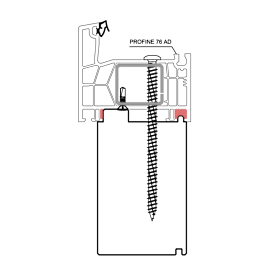 blaugelb Adapterprofil EPS-PR 60x30x1175, PROFINE-76 PROFINE-76