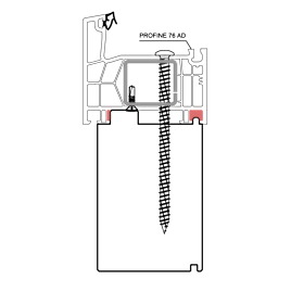 blaugelb Adapterprofil EPS-PR 64x60x1175, PROFINE-76 PROFINE-76