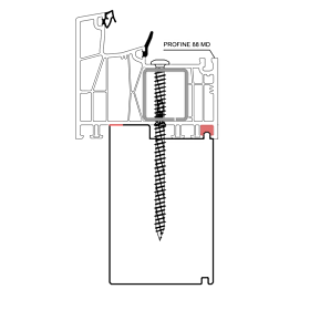blaugelb Adapterprofil EPS-PR 64x40x1175, PROFINE-88 PROFINE-88
