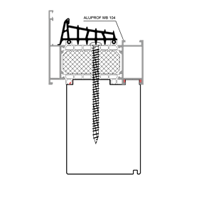 blaugelb Adapterprofil EPS ALUPROF MB104 T/95 74x60x1175 ALUPROF MB-104 RAHMEN, BALKONT.SCHWELLE