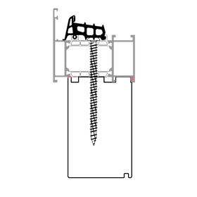 blaugelb Adapterprofil EPS ALUPROF MB6N T/77 60x30x1175 ALUPROF MB86N RAHMEN, BALKONT.SCHWELLE