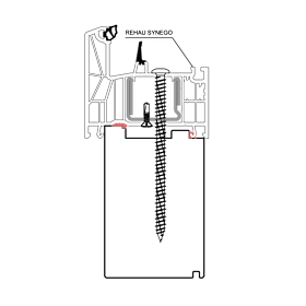blaugelb Adapterprofil EPS REHAU SYNEGO T/80 64x90x1175 REHAU SYNEGO,ARTEVO,EPS-PR,BAUTIEFE T/80