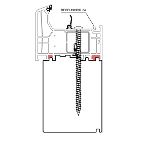blaugelb Adapterprofil EPS DECEUNINCK T/84 74x30x1175MM DECEUNINCK,EPS-PR,BAUTIEFE T/84,RSV-0,5