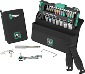 Wera Fahrradwerkzeug-Set mit Ratsche, Bits, Nüssen Bicycle Set 3 A