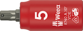 Wera Zyklop Bitnuss, 1/4"-Antrieb, Haltefunktion 8740 A VDE HF Hex-Plus 5,0 x 45 mm