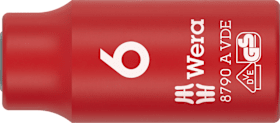 Wera VDE-isolierter Steckschlüsseleinsatz, 1/4"-Antrieb 8790 A VDE 6,0