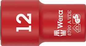 Wera VDE-isolierter Steckschlüsseleinsatz, 1/4"-Antrieb 8790 A VDE 12,0