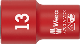 Wera VDE-isolierter Steckschlüsseleinsatz, 1/4"-Antrieb 8790 A VDE 13,0