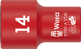 Wera VDE-isolierter Steckschlüsseleinsatz, 1/4"-Antrieb 8790 A VDE 14,0