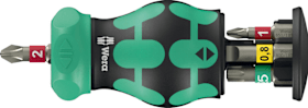 Wera Bits-Handhalter mit 6 Bits Kraftform Kompakt Stubby Magazin RA 1