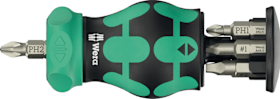 Wera Bits-Handhalter mit 6 Bits Kraftform Kompakt Stubby Magazin RA 4