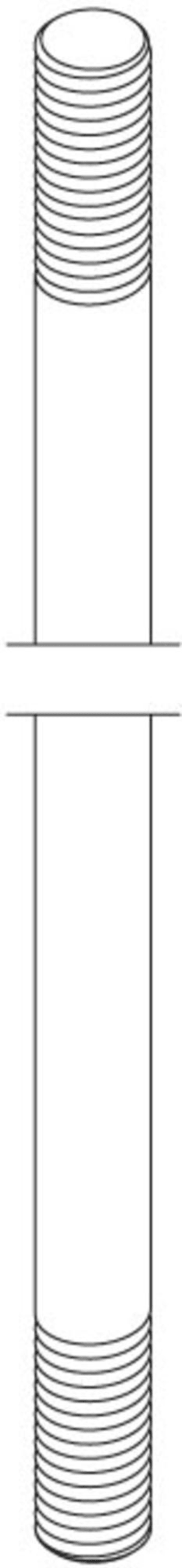 FUHR Treibriegelstange,massiv,Ø10x3.000mm,vz,M10