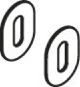 HEWI Schlüsselrosetten, 32x47 PB, Edition matt mini-Rosette Tiefschwarz