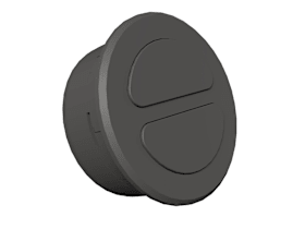 Siro Pushpower Druckknopf 2-Fach Schalter Mini 35 Schwarz