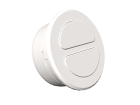 Siro Pushpower Druckknopf 2-Fach Schalter Mini 35 Weiß