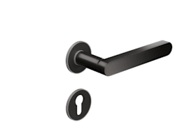 HEWI bicolor Zimmergarn., m.flachen Edelstahlros.,pulver Schwarz tiefmatt